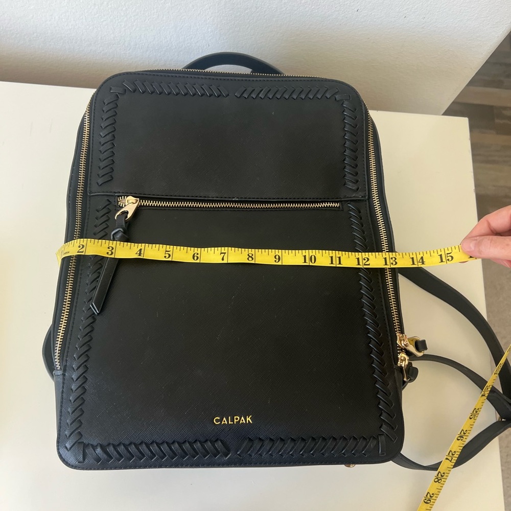 Calpak Black Backpack Elegant Minimalist Design - Picture 11 of 13